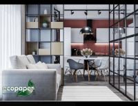 Жидкие обои Ecopaper в гостиной